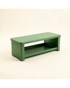 Fern Branch Narrow Outdoor Storage Bench - Green (synthetic illustration; no displayed measurements)