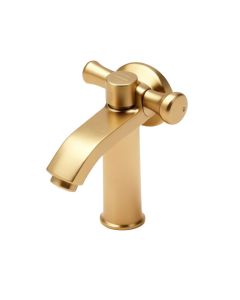 Circular X Handle Single Hole Bathroom Faucet