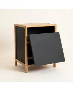 Reed Dell Freestanding Pull-Out Hamper Cabinet - Black (synthetic illustration; no displayed measurements)