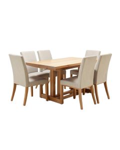 Sellars Butterfly Leaf Rubberwood Solid Wood Dining Set