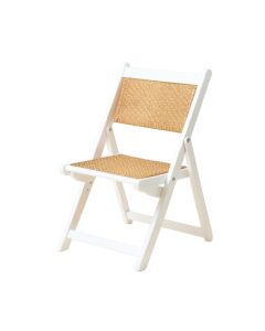 Brook Bend Folding Outdoor Chair - White