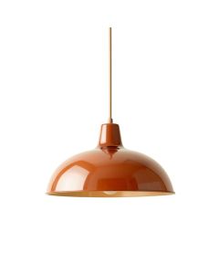 Bay Crest Pendant Light Suspended From One Plain Cable - Terracotta (synthetic illustration; no displayed measurements)