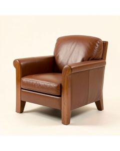 29 '' Wide Genuine Leather Armchair (synthetic illustration; no displayed measurements)