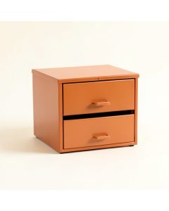 Elm Bluff Small-Parts Storage Drawer Cabinet - Terracotta (synthetic illustration; no displayed measurements)