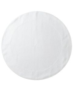 Wren Bend Round Area Rug - White (synthetic illustration; no displayed measurements)