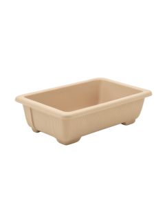 Shore Branch Empty Railing Planter With Integral Brackets - Beige (synthetic illustration; no displayed measurements)