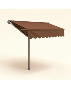 Retraction Side Awning In Brown (synthetic illustration; no displayed measurements)