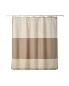 Holly Canyon Shower Curtain Hanging Flat From A Plain Rod - Beige (synthetic illustration; no displayed measurements)