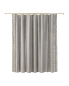 Aspen Dale Shower Curtain Hanging Flat From A Plain Rod - Gray (synthetic illustration; no displayed measurements)