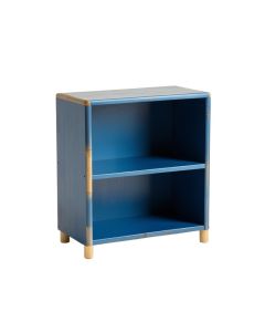 Bay Bluff Low Bookcase - Blue (synthetic illustration; no displayed measurements)