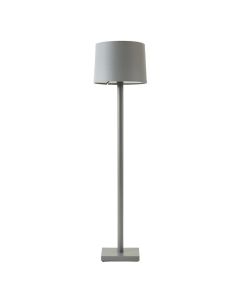Summit Bridge Floor Lamp With A Plain Fabric Shade - Gray (synthetic illustration; no displayed measurements)