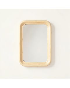 Birch Crest Framed Wall Mirror - Ivory (synthetic illustration; no displayed measurements)