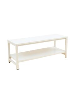 Ash Branch Narrow Outdoor Storage Bench - White