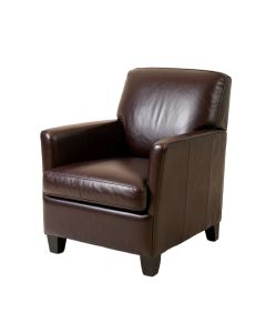 Alleigh Leather Upholstered Dining Chair In Espresso (synthetic illustration; no displayed measurements)
