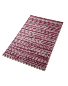 Claussen Stripe Hand-Woven Wool Silver/Magenta Rug