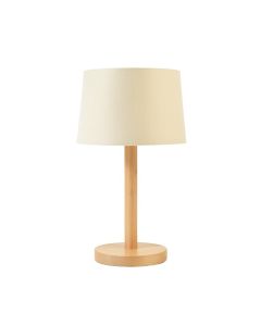 Vale Bridge Table Lamp With A Plain Fabric Shade - Beige