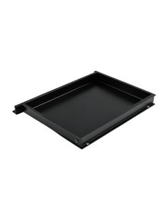 Brook Edge Empty Under-Desk Cable Tray - Black (synthetic illustration; no displayed measurements)