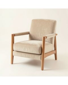 Summit Dell Upholstered Armchair - Beige (synthetic illustration; no displayed measurements)