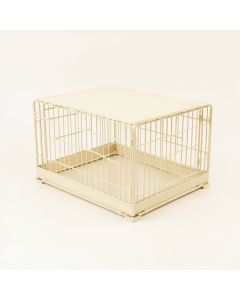 Birch Crest Empty Furniture-Style Pet Crate - Ivory (synthetic illustration; no displayed measurements)