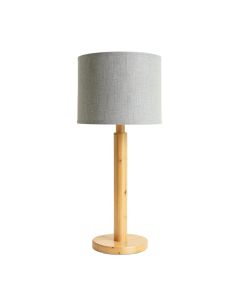 Cedar Bridge Floor Lamp With A Plain Fabric Shade - Gray (synthetic illustration; no displayed measurements)