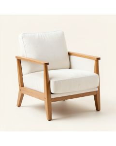 Fern Bluff Upholstered Armchair - White (synthetic illustration; no displayed measurements)