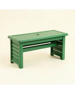 Brook Bluff Narrow Outdoor Storage Bench - Green (synthetic illustration; no displayed measurements)