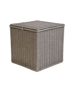 140 Gallon Water Resistant Wicker Deck Box In Gray