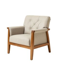Shelmerdine 25.5 '' Wide Tufted Linen Armchair