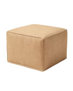 Benson Gobi Hand Woven 100 % Cotton 18-Inch Pouf Ottoman , Natural (synthetic illustration; no displayed measurements)