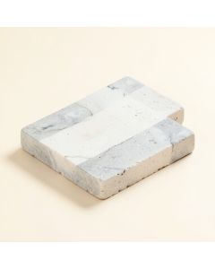 Carrara Brick 12 '' X 12 '' Natural Stone And Marble Mosaic Tile (synthetic illustration; no displayed measurements)