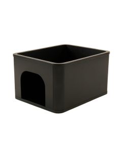 Bay Dale Empty Furniture-Style Litter Enclosure - Black (synthetic illustration; no displayed measurements)