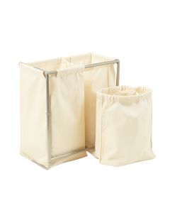 Birch Bluff Laundry Sorting Station With Plain Removable Bags - Ivory