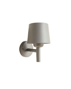 Cliff Crest Wall Sconce Mounted On A Plain Wall - Gray