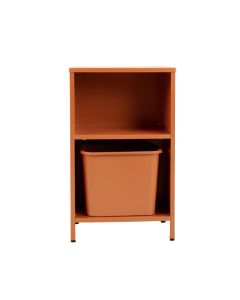 Stone Branch Freestanding Pull-Out Hamper Cabinet - Terracotta (synthetic illustration; no displayed measurements)
