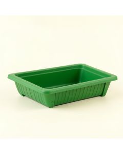 Elm Branch Empty Railing Planter With Integral Brackets - Green (synthetic illustration; no displayed measurements)