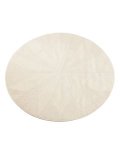 Glen Bend Round Area Rug - Cream