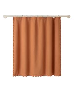 Harbor Dell Shower Curtain Hanging Flat From A Plain Rod - Terracotta (synthetic illustration; no displayed measurements)