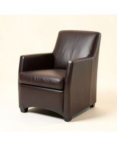 Neymar Upholstered Side Chair In Dark Brown (synthetic illustration; no displayed measurements)