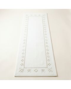 Dawn Crest Narrow Runner Rug - White (synthetic illustration; no displayed measurements)