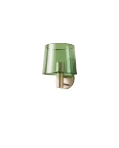 Linden Branch Wall Sconce Mounted On A Plain Wall - Green (synthetic illustration; no displayed measurements)