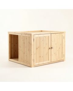 Oak Bluff Empty Furniture-Style Litter Enclosure - Beige (synthetic illustration; no displayed measurements)