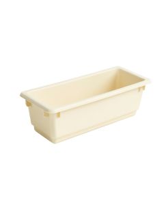 Slate Bend Empty Railing Planter With Integral Brackets - Ivory (synthetic illustration; no displayed measurements)