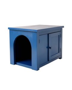 Harbor Bend Empty Furniture-Style Litter Enclosure - Blue (synthetic illustration; no displayed measurements)