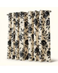 Armonta Jacquard Floral Room Darkening Grommet Curtain Panels (synthetic illustration; no displayed measurements)
