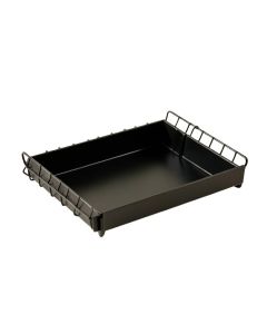 Brook Branch Empty Under-Desk Cable Tray - Black (synthetic illustration; no displayed measurements)