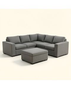 Leger 115 '' Wide Reversible Sleeper Corner Sectional With Ottoman (synthetic illustration; no displayed measurements)