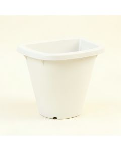 Heath Brook Empty Railing Planter With Integral Brackets - White (synthetic illustration; no displayed measurements)