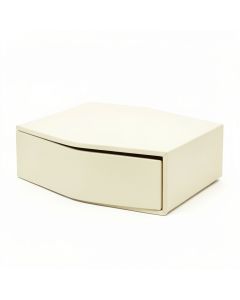 Oak Field Desktop Monitor Riser - Ivory (synthetic illustration; no displayed measurements)