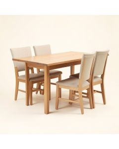 Haderslev Butterfly Leaf Rubberwood Solid Wood Dining Set (synthetic illustration; no displayed measurements)