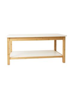 Birch Bend Empty Workshop Workbench - White